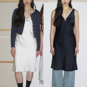 demi 花边鱼尾连衣裙 光泽醋酸法式 赵露思同款