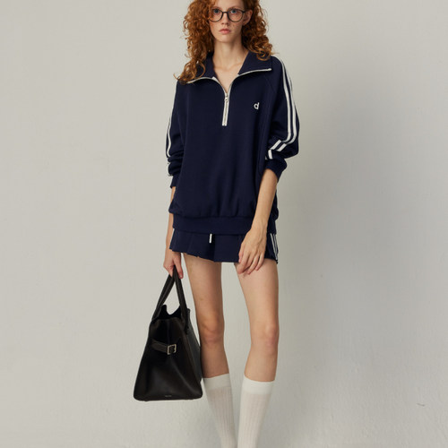 demi et demi【孟子义/赵露思同款/梁洁】立领刺绣休闲卫衣短裙