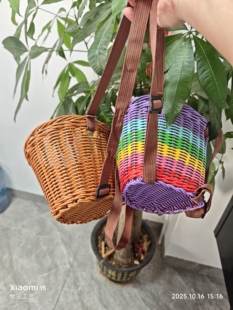 儿童背篓舞蹈道具装饰打卡拍提照背篼