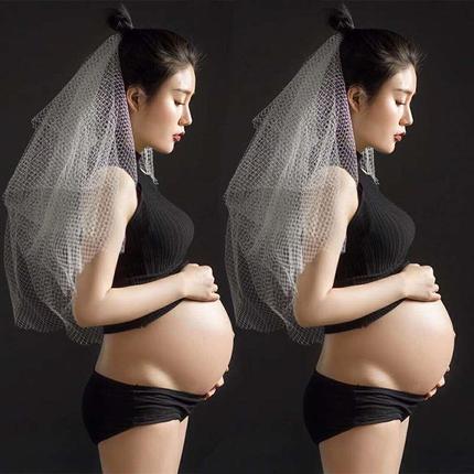 孕妇摄影服装小清新黑色影楼孕妇装夏季新款孕妇拍照写真主题服装
