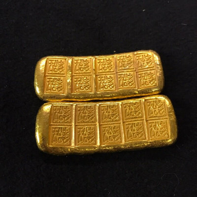 仿古金锭金块 小印子金板 纯黄铜鎏金制品 包邮古代
