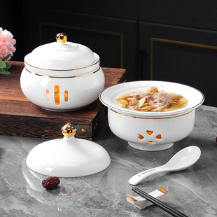 酒店小米辽参鲍鱼海参燕窝一位鱼翅碗商用佛跳墙蜡烛加热餐具明炉