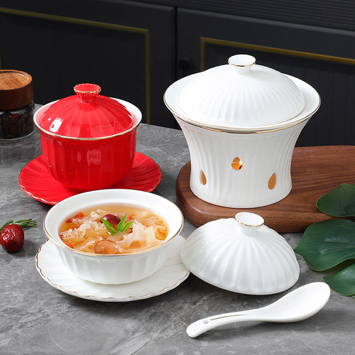 燕窝碗精致辽参盅碗加热甜品餐具
