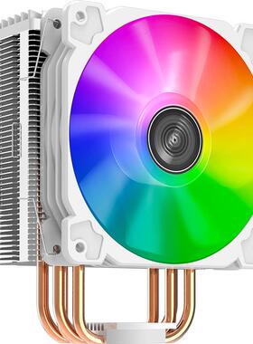 乔思伯CR1000白色CPU散热器i5amdam4静音流光炫彩电脑CPU风扇风冷