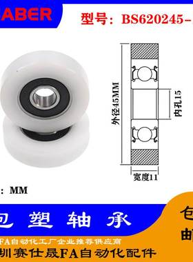 【赛仕晟】供应包塑轴承 BS620245-11高品质尼龙滑轮 高耐磨滚轮