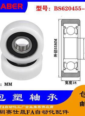 【赛仕晟】供应包塑轴承 BS620455-18高品质尼龙滑轮 高耐磨滚轮