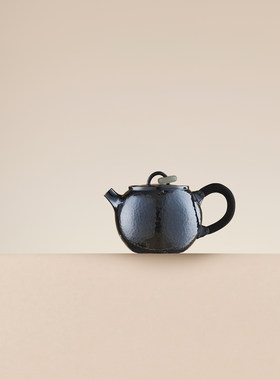 银泡泡【繁星】锤纹抛光泡茶银壶 纯手工 70g80cc 足银9999茶器具