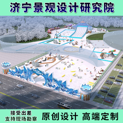 建筑园林景观游乐场学校寺庙道路夜景鸟瞰效果施工图方案设计制作