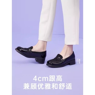 4110 一脚蹬通勤女士鞋 Pansy日本女鞋 休闲轻便舒适浅口亮面乐福鞋