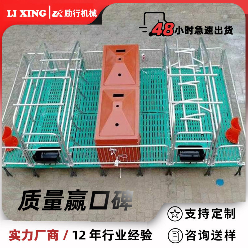 保育床仔猪双体塑料复合板热镀锌管保育栏母猪产床定位栏养猪设备
