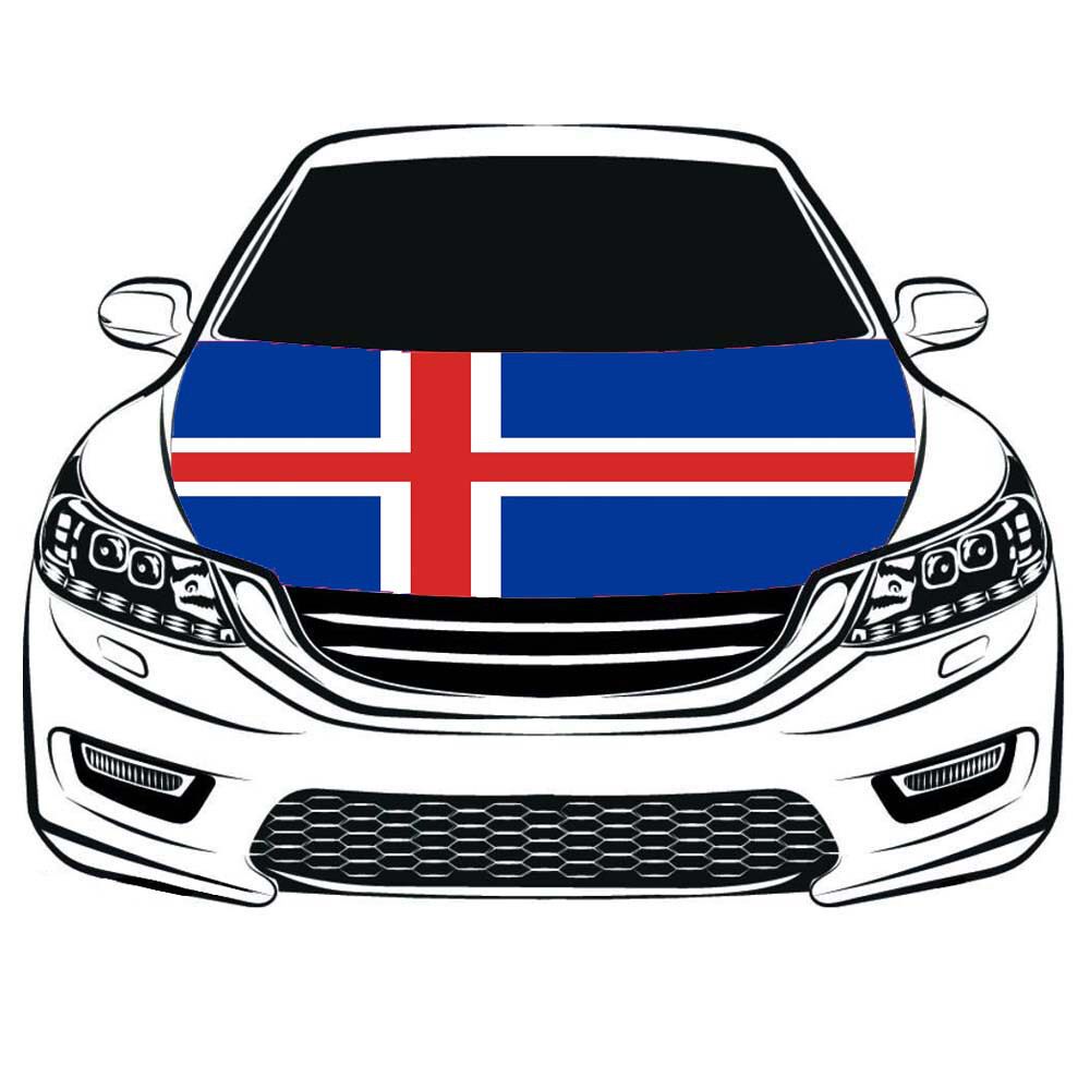 汽车引擎盖罩 Iceland汽车盖套 冰岛汽车车盖旗时尚应援创意