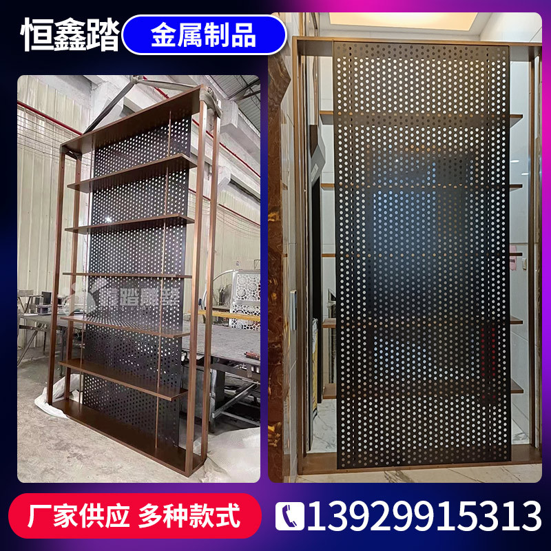 源头厂家不锈钢钢书柜 客厅玄关金属墙储物柜 次卧壁龛红酒壁柜