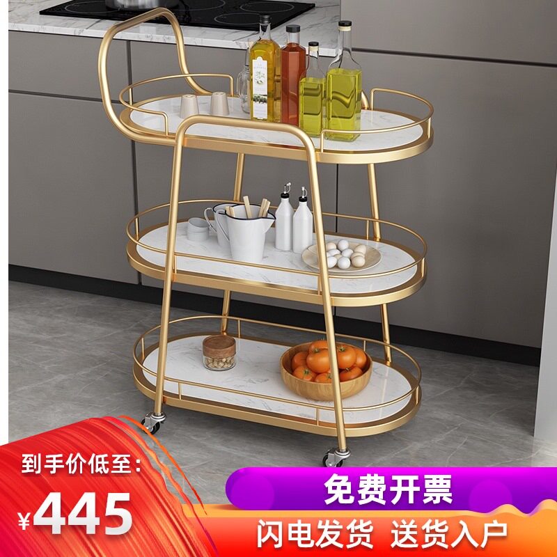 餐车小推车酒店商用餐厅移动蛋糕送餐车铁艺多功能手推家用茶水车
