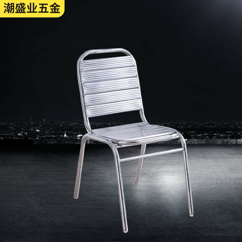 不锈钢无扶手板椅餐椅欧式经济型十板椅室外成人休闲靠背椅直销