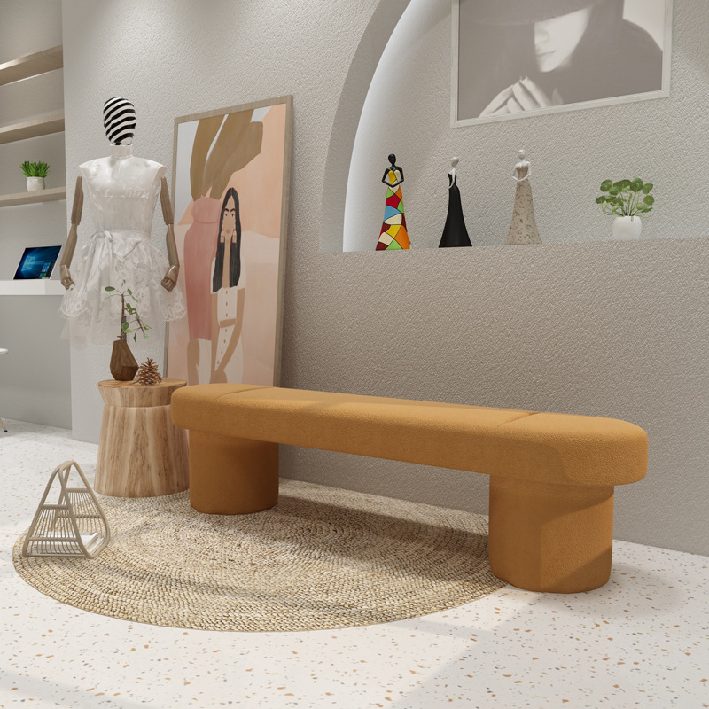 家用换鞋凳沙发凳北欧轻奢服装店长条凳鞋店试鞋凳床尾休息凳子