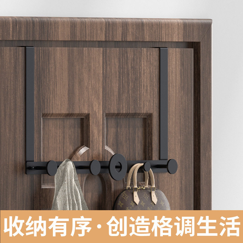 入户门挂钩门后挂架6cm厚门 卧室卡夹式不锈钢挂衣钩免打孔衣帽钩