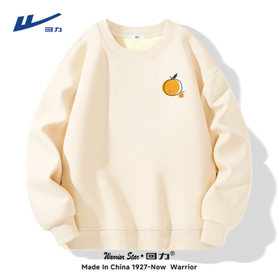 回力加绒圆领卫衣男潮牌