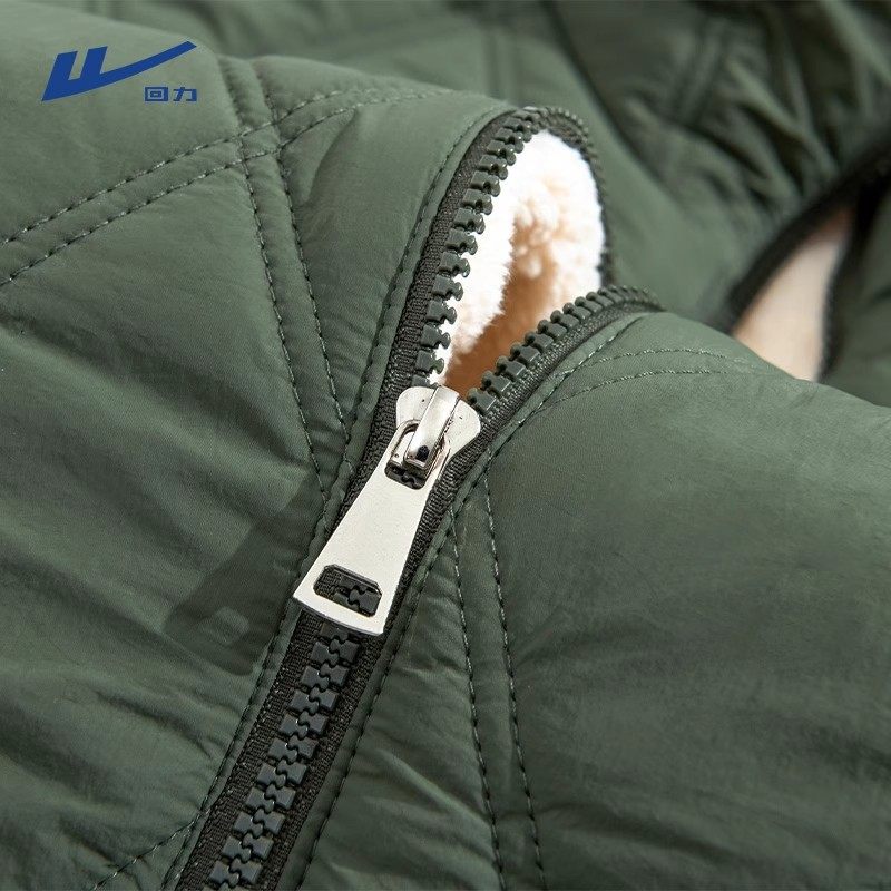 回力潮牌羊羔绒立领棉衣夹克夹克