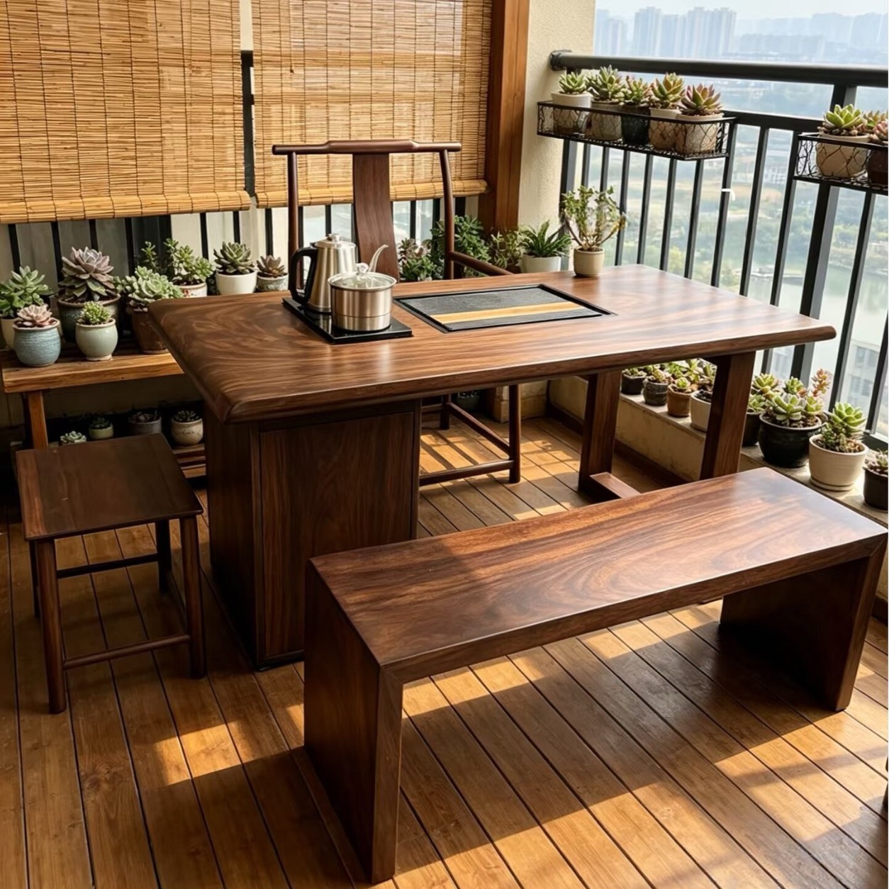 实木大板茶桌茶台茶板奥坎办公会议书桌餐桌清仓整块1米8原木老板