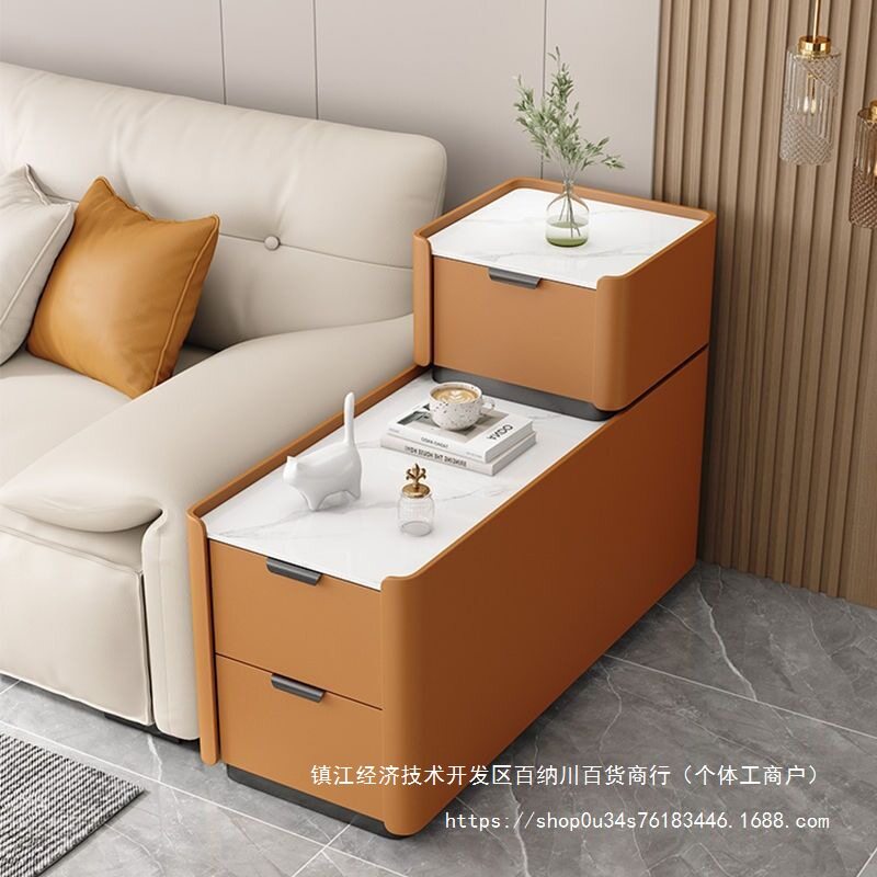 现代几实木夹缝柜沙发小型奢侧边柜多功能简约边新款地边轻2026落