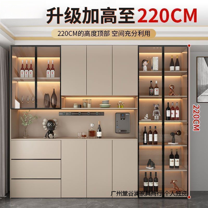实木餐边柜靠墙一体高柜客厅收纳储物柜子批发家用茶水柜轻奢酒柜