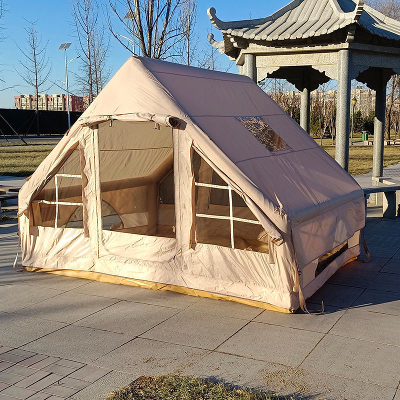 免搭建速开充气帐篷6.3平加厚遮阳野营露营装备家庭装小屋帐篷
