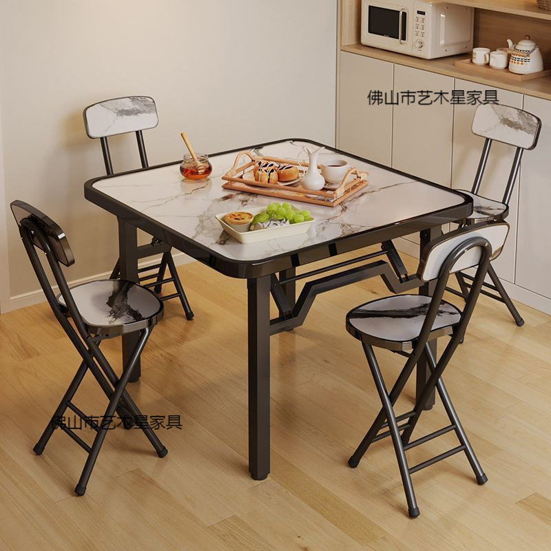 折叠桌吃饭桌餐桌掼蛋棋牌桌简易烤火桌加厚正方形小桌子户外地桌图片