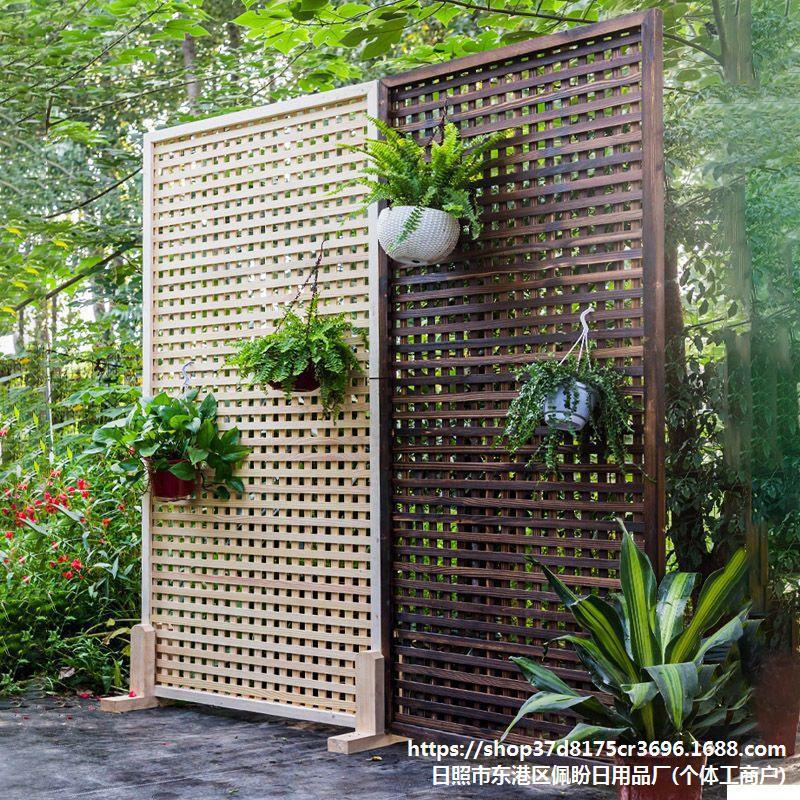 防腐木栅栏户外围栏防腐木木网格网片阳台花架木质护栏爬藤花架