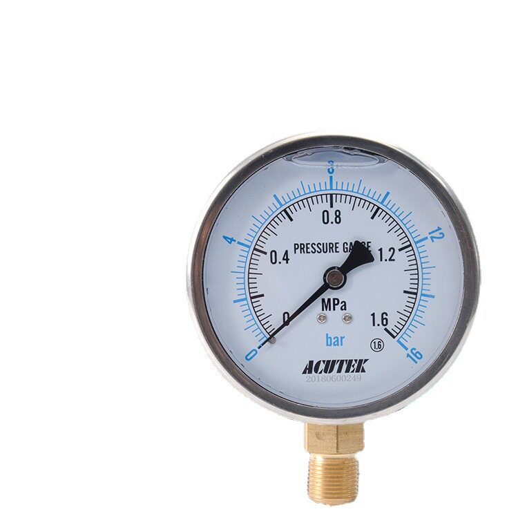 ACUTEK耐震压力表 YN100 1.6MPA M20*1.5 液压 防震 抗震压力表