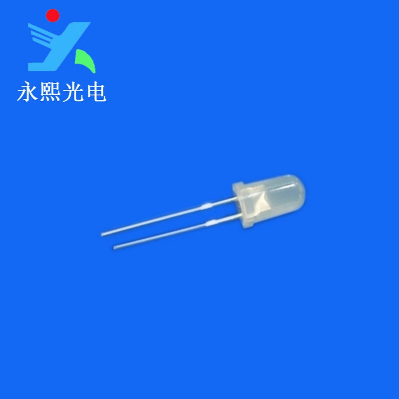 短脚5MM黄色led直插灯珠 f5发光二极管雾状黄灯 黄光