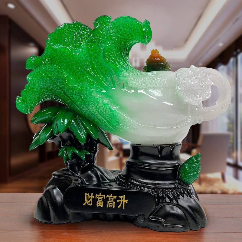 工厂直销材富高升节节高白菜摆件客厅吉祥家居饰品摆件新中式摆设
