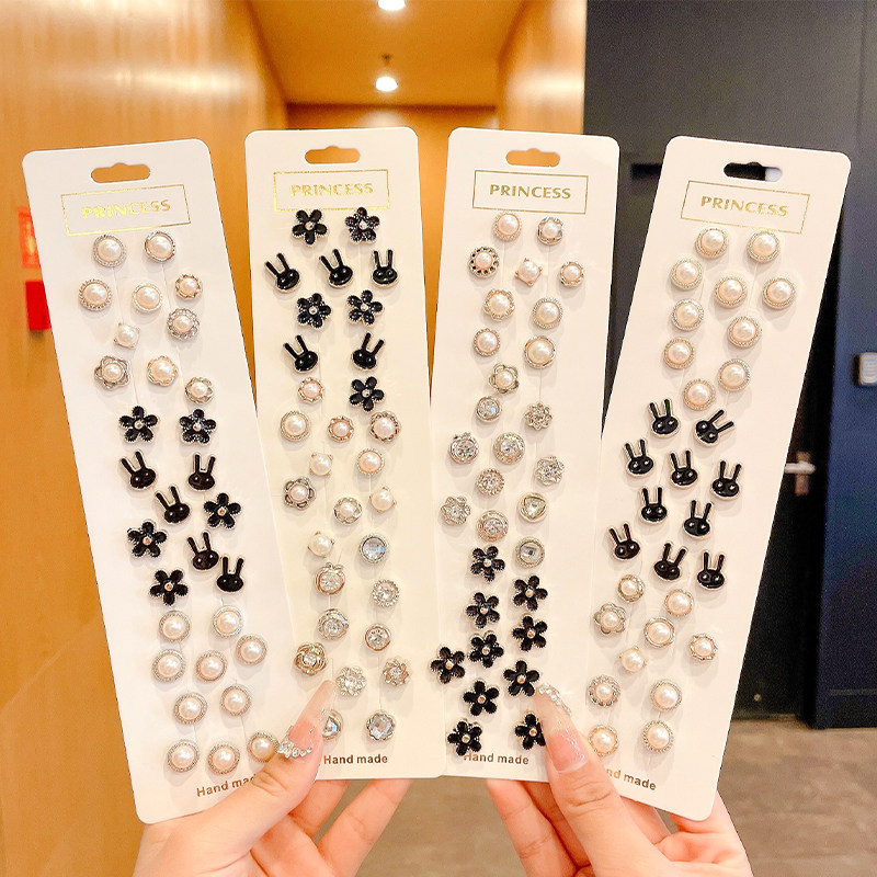 领口防走光胸针女固定衣服神器隐形暗扣免缝纽扣衬衫胸花别针配饰
