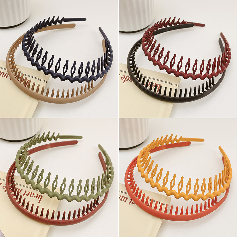 网红洗脸发箍女头箍简约碎发压发捆头箍带齿防滑发卡百搭外出头饰