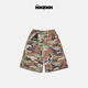 迷彩工装 潮牌童装 亲子装 XXZXX五分短裤 新款 美式 夏季 1139 男女同款