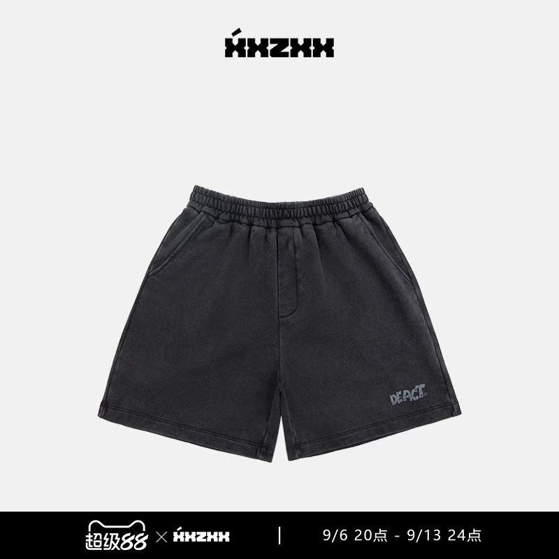 XXZXX潮牌做旧针织短裤男女同款图片