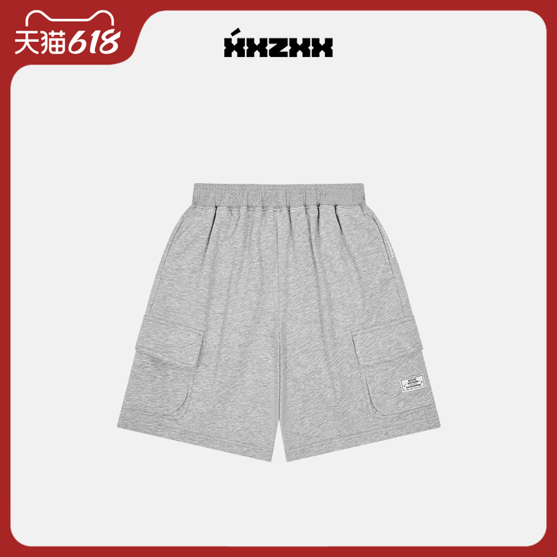 XXZXX潮牌立体口袋工装短裤男女