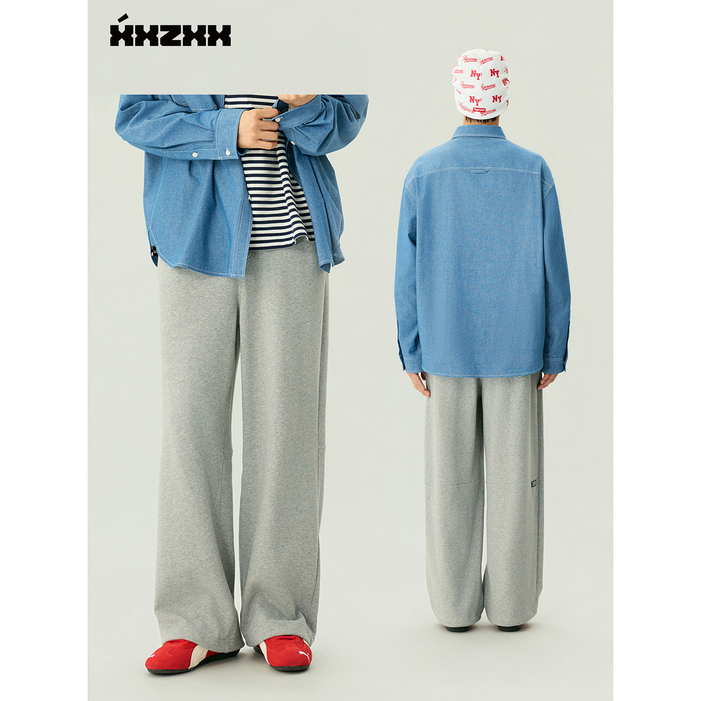 XXZXX全棉针织长裤男女同款潮牌图片