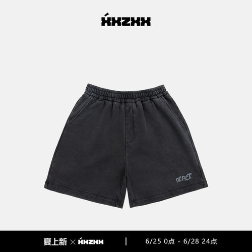 XXZXX潮牌做旧针织短裤男女同款