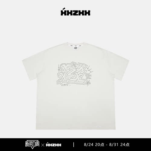 XXZXX潮牌创LOGO印花短袖T恤男女