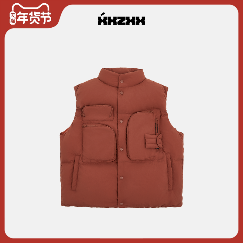 XXZXX 羽绒马甲复古百搭马夹男女潮牌童装亲子装 冬季新款 5602,男装,羽绒马甲,淘宝优惠券,粉丝福利购,淘宝优惠卷