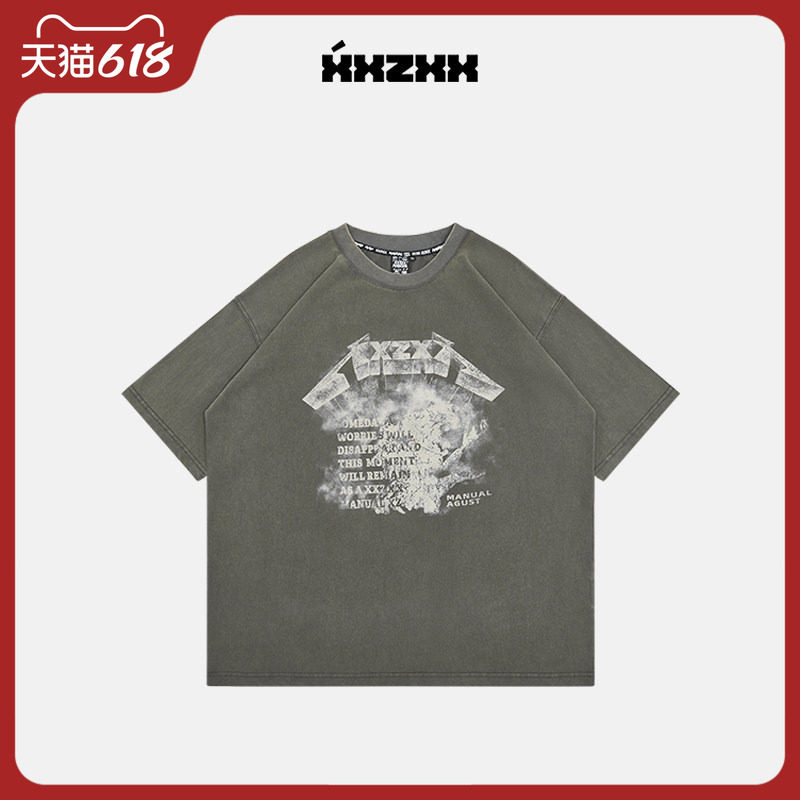XXZXX潮牌美式涂鸦短袖t恤男女款