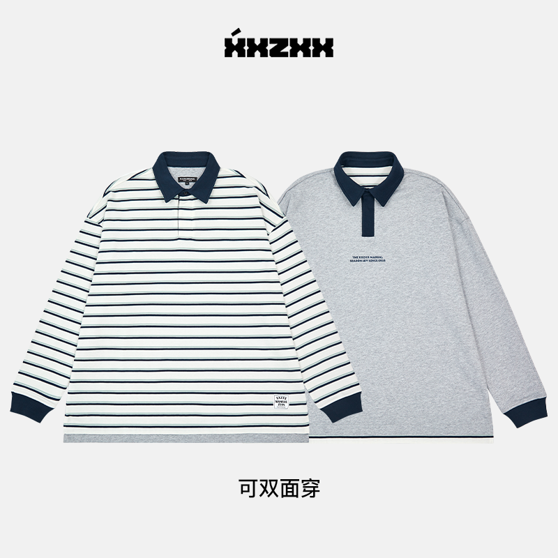 xxzxx双面可穿长袖T恤潮牌男女