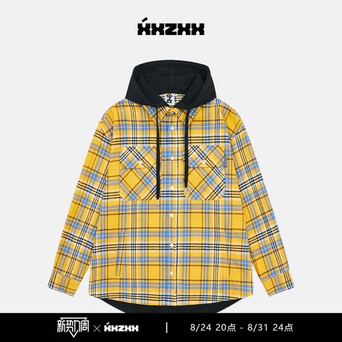 XXZXX潮牌可拆卸外套格子衬衫