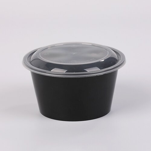 一次性餐盒打包加厚饭盒圆碗可加热1250/1500/1750ml圆高盖餐盒