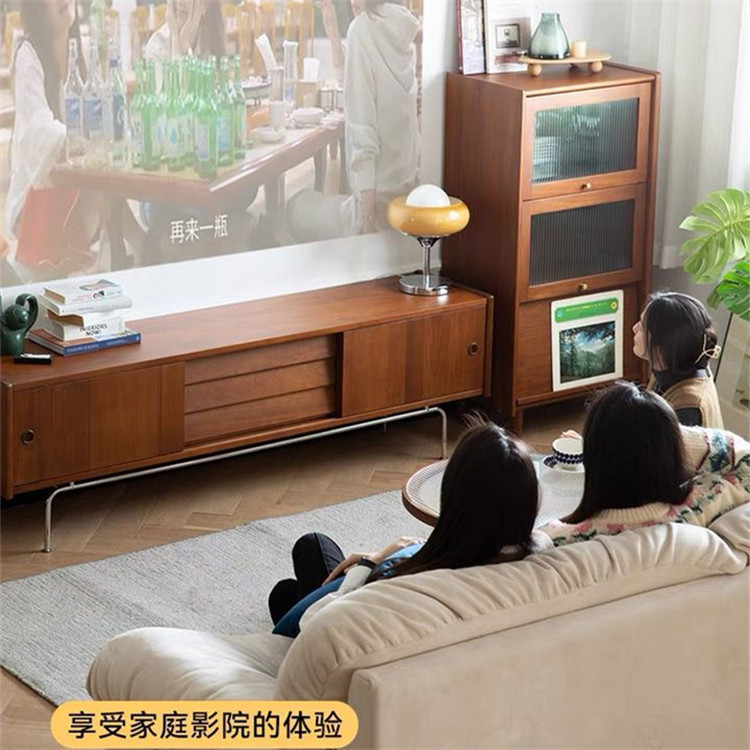 古典中式实木电视柜家用小户型客厅多功能收纳柜工作室收纳视听柜