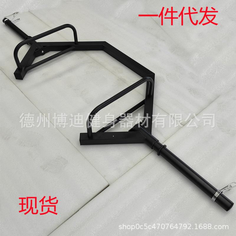 哑铃杆大环形曲杆奥杆男女士家用健身器材硬拉耸肩六角大孔杠铃杆