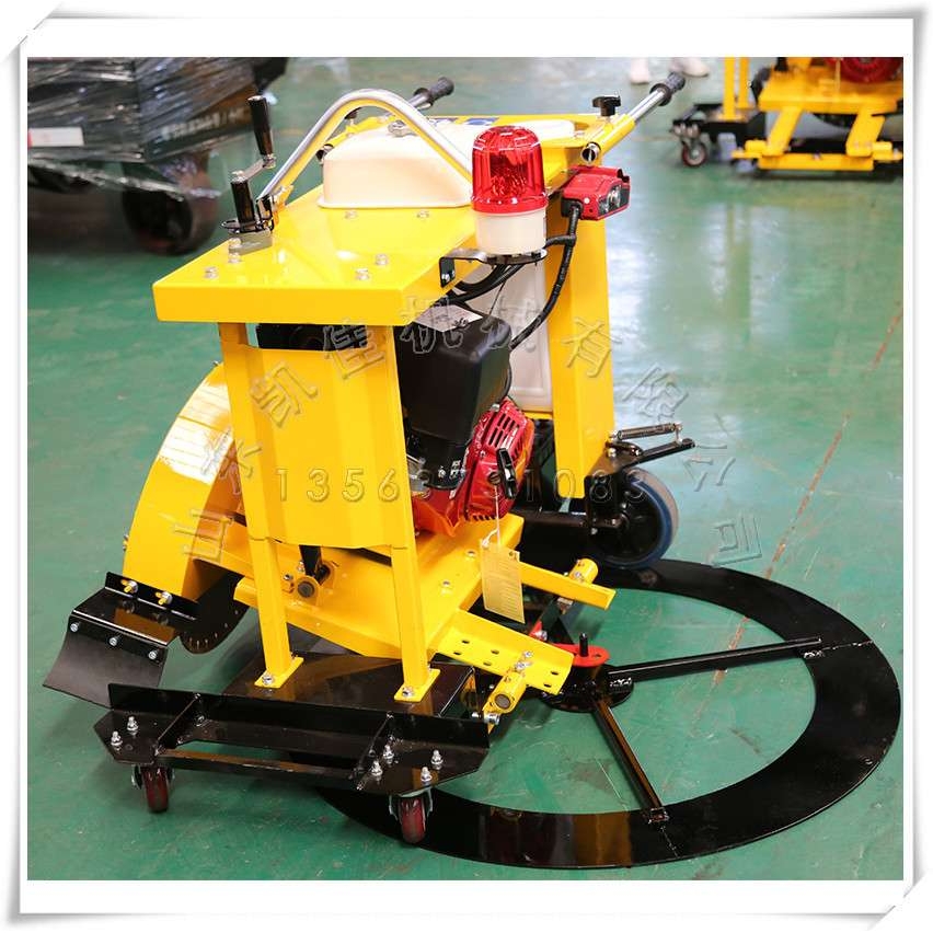 手推井盖切圆机 混凝土汽油井周切割机 沥青路面圆形井盖切缝机