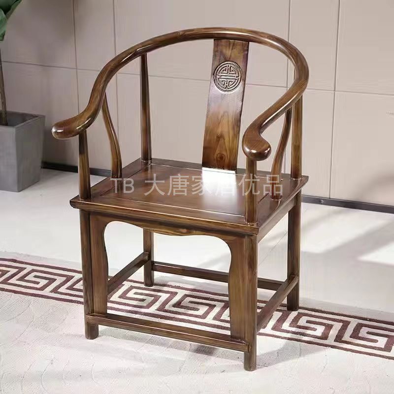 3Y围椅实木批发仿古茶桌小型家用圈椅小茶台三件套老式靠背椅子茶