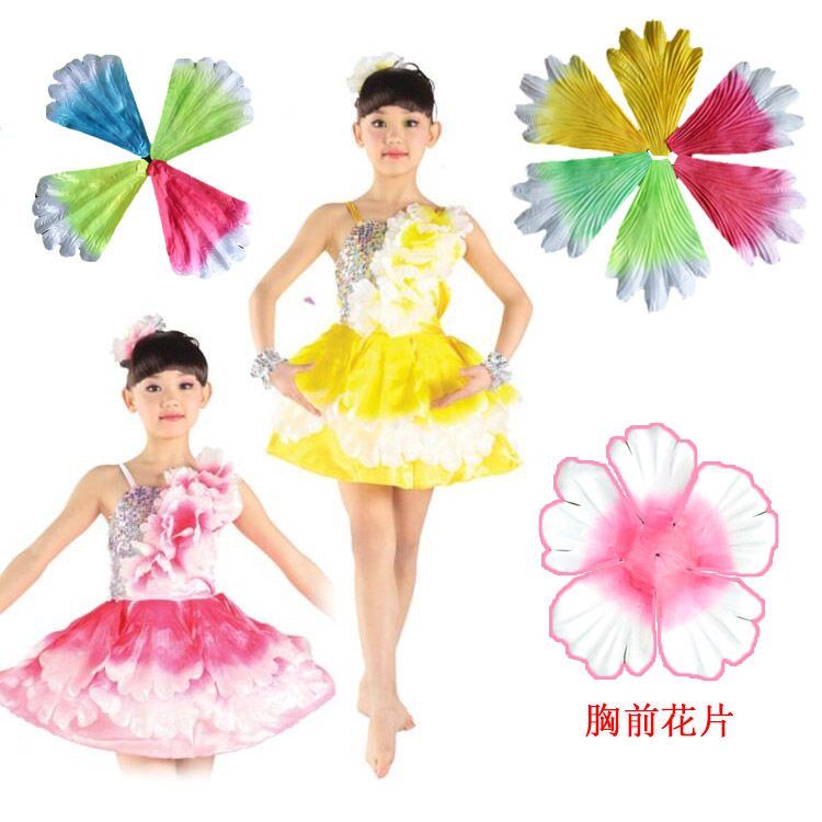 厂家批发 舞蹈公主裙花瓣 仿真玫瑰花片 儿童服花瓣配件 装饰搭配