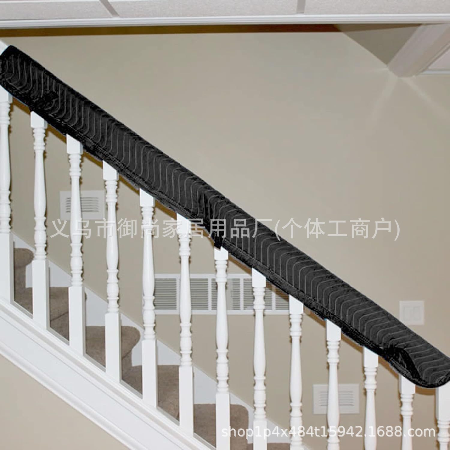 带钩环带的门柱保护垫 蓝色套 门框保护套 门柱保护垫